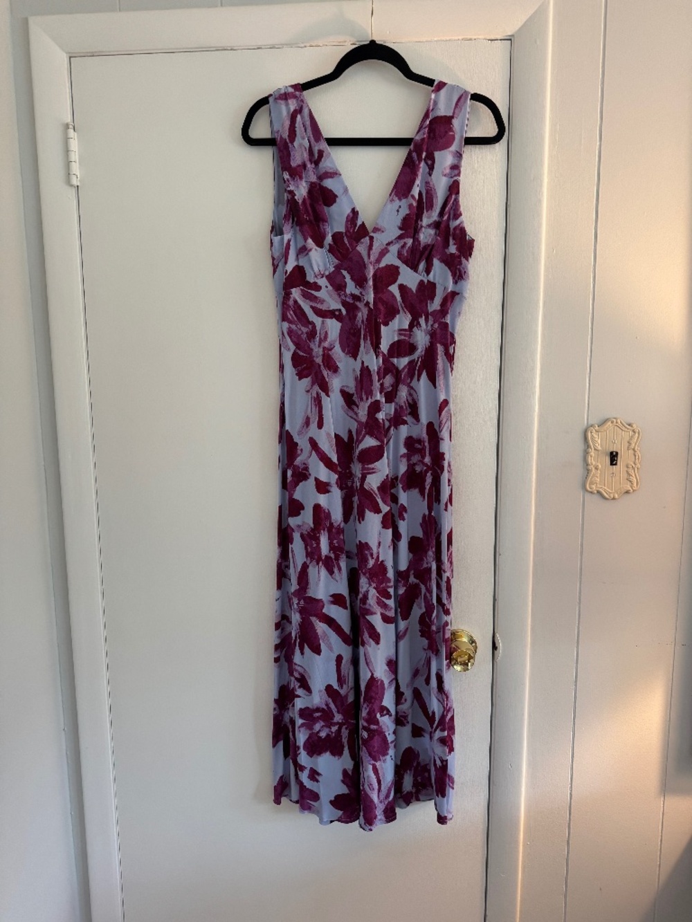NWT Rails Audrina Dress Blue Lily Floral Maxi Size Medium